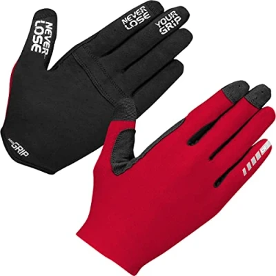 Afbeelding van GripGrab Aerolite InsideGrip Lange Vinger Zomer Race MTB Fietshandschoenen zonder Padding Rood Unisex Maat L