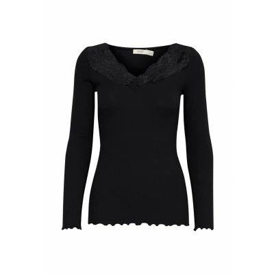 Afbeelding van Fransa Hizamond TEE Longsleeve, Dames, Maat: XS, Black