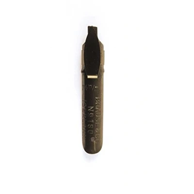 Afbeelding van Brause 318020B kalligrafieveren voor penhouder, doos met 3 metalen veren Bandzug, 2 mm, gemaakt in Duitsland.