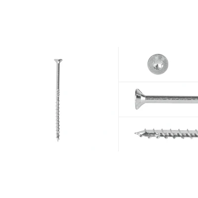 Afbeelding van Wovar Spaanplaatschroeven Verzinkt 6 x 120 mm Torx 25 met snijpunt Doos 100 Stuks