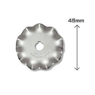 Image de Olfa WAB45 1 lame de rechange rotative ondulée pour cutter RTY 2/DX 45 mm
