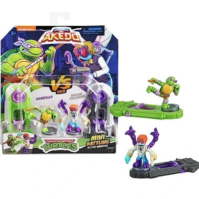 Afbeelding van Gevechtsfiguurtjes Teenage Mutant Ninja Turtles Legends of Akedo: Donatello vs Baxter Stockman