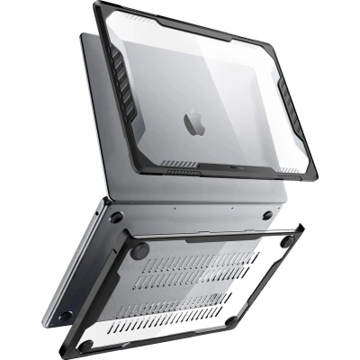 Afbeelding van Supcase, Volledige hoes voor MacBook Air 15 2023 Schokbestendig, Doorzichtig zwart