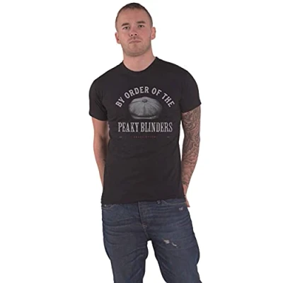 Afbeelding van Peaky Blinders Flat Cap Heren T shirt L Zwart