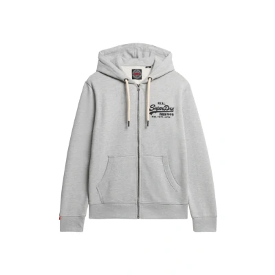 Afbeelding van Superdry Sweater met rits, Heren, Maat: Medium, Mid grey marl