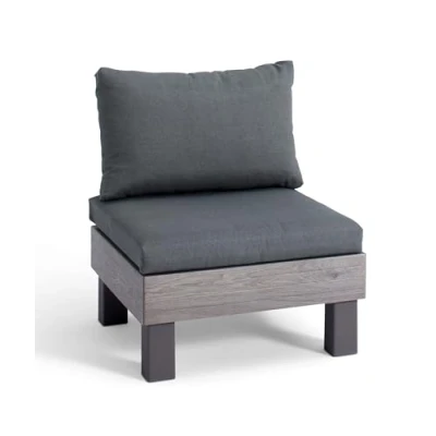 Afbeelding van Keter Signature Elements Tuinstoel met groene kussens Cappuccino/Ashwood