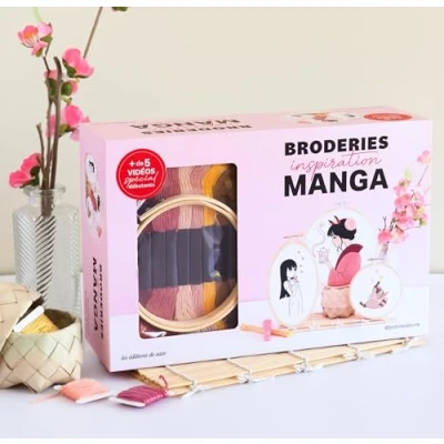 Afbeelding van BRODERIES INSPIRATION MANGA (COFFRET + 16 ECHEVETTES 1 TOI
