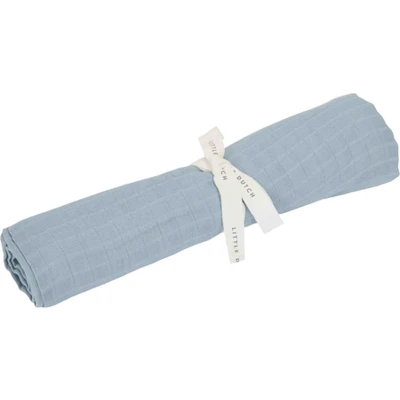 Afbeelding van Little Dutch Swaddle Doek Pure Hydrofiel Denim Blue 120x120