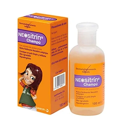 Afbeelding van Neositrín Postbehandeling shampoo voor luizen verwijdert gemakkelijk de behandeling resultaat schoon, glanzend haar en aangename geur hypoallergeen 100 ml