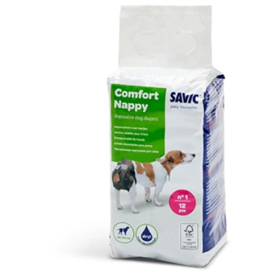 Afbeelding van Savic Comfort Nappy Hondenluier Zwart Hondenzindelijkstraining 1 Taille 32 42 Cm