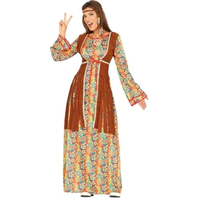 Afbeelding van Fiestas Guirca hippiekostuum voor dames, maat 38 40