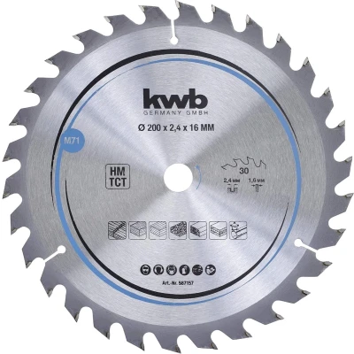 Afbeelding van KWB cirkelzaagblad Ø 200 x 2,4 16 mm 30 tands