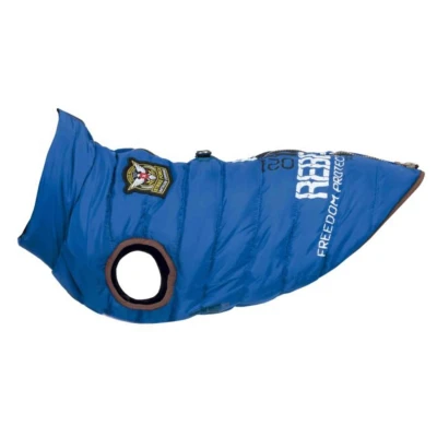 Afbeelding van Trixie Jas Saint Malo Met Tuig Blauw Hondenkleding 33 cm