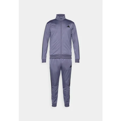 Afbeelding van adidas Sportkleding voor heren, basic, 3 strepen, gebreid trackpak, paars, M
