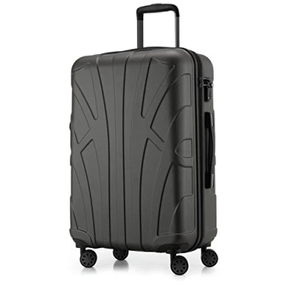 Afbeelding van Suitline Harde koffer met uitbreidbare hardshell hoes, TSA, (S, M &amp; L), zwart, GRAPHITE, 66 cm