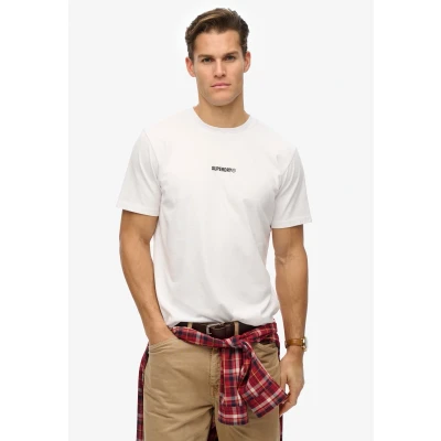 Afbeelding van Superdry Micro LOGO Tshirt basic, Heren, Maat: Small, Bone white