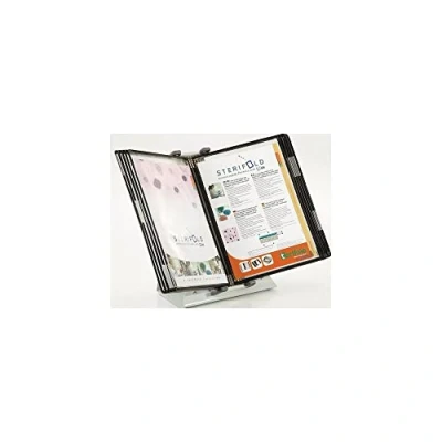 Afbeelding van Tarifold 434157 muziekstandaard van PVC met 10 A4 zakken, zwart/zilver