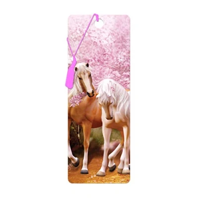 Afbeelding van 3D LiveLife bladwijzer Liefde in de lente van Deluxebase Een voor paarden met lenticulaire illustraties onder licentie beroemde kunstenaar Carol Cavalaris