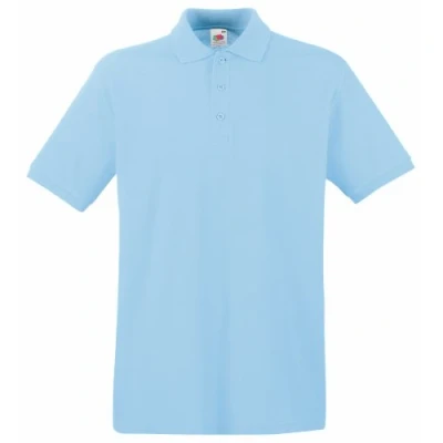 Afbeelding van Fruit Of The Loom Premium Heren Poloshirt Met Korte Mouwen (Hemel Blauw)
