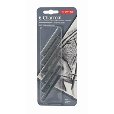 Afbeelding van Compressed Charcoal blister met 6 ( 2 van elk)