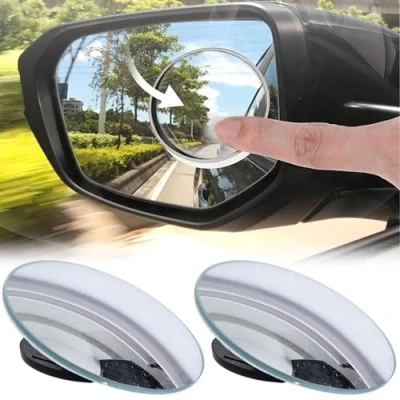 Afbeelding van Blind Spot Spiegels, 2 Stuks, HD, Frameloos, Rond, Bol, 360 Graden Draaibaar, Gebruikt Voor Dode Hoek Van Achteruitkijkspiegel, Geschikt Alle Auto&#039;s, Vrachtwagens, SUV&#039;s, Caravans