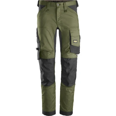 Afbeelding van Snickers AllroundWork, Stretch Werkbroek mt 124 Khaki Groen Zwart