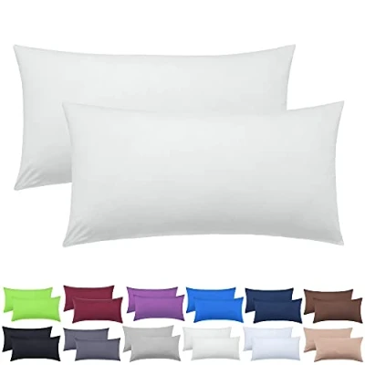 Afbeelding van NatureMark Jersey kussensloop voor zijslaapkussen, nekkussen in vele maten en kleuren, Oeko Tex (40x80 cm, natuur/crème), set van 2 stuks