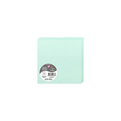 Afbeelding van Clairefontaine 21833C 25 dubbele kaarten vierkant formaat (13,5 x 13,5 cm) 210 g/m² kleur: Jadegroen uitnodigingskaarten evenementen en correspondentie serie pollen premium papier glad