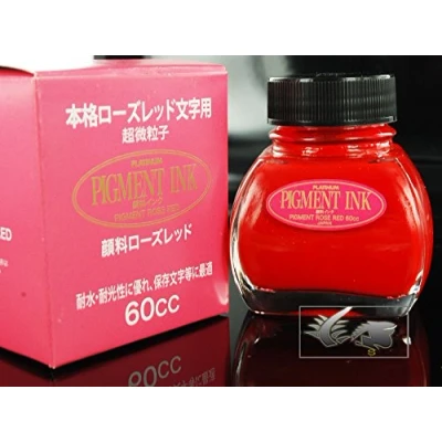 Afbeelding van Platinum Inktpot Pigment 60ML Rose Red Gratis graveren