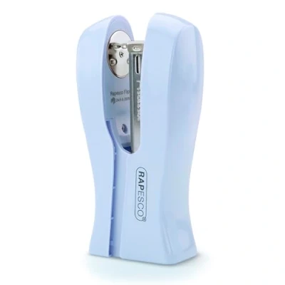 Afbeelding van Rapesco 1379 Staand/ruimtebesparende nietmachine, capaciteit 20 vellen, pastelblauw