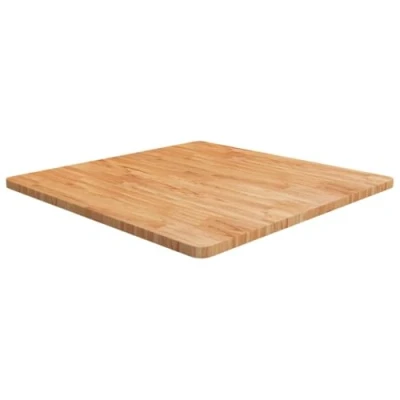 Afbeelding van Tafelblad vierkant 80x80x2,5cm massief eiken lichtbruin
