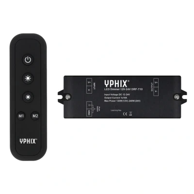 Afbeelding van LED dimmer DRF T10 12 24V 10A incl. RF afstandsbediening
