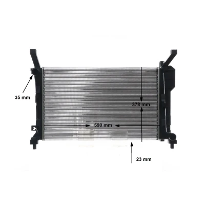 Afbeelding van MAHLE ORIGINAL CR 660 000S Radiateur voor voertuigen met/zonder airco 590 378 23 Koelribben mechanisch gelast
