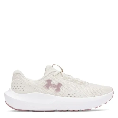 Image de Under Armour Surge 4 Chaussures de course pour femme, Blanc cassé, rose, 41 EU