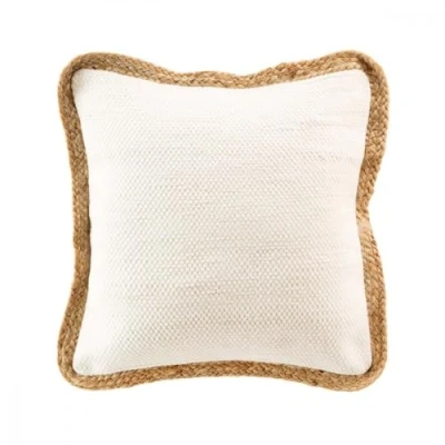 Afbeelding van Decoratief kussen met jute bies, 45 x cm