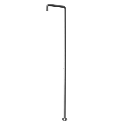 Afbeelding van Waterevolution Flow douchezuil met mengknop gun metal T146GME