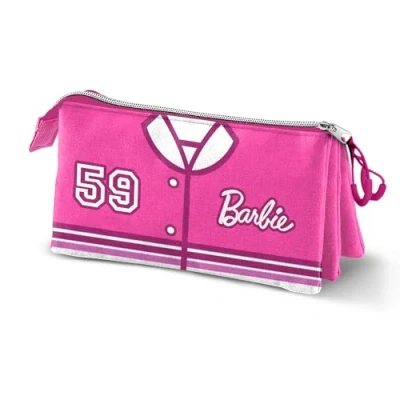 Afbeelding van Barbie Pennendoos drievoudig ripstop roze Varsity