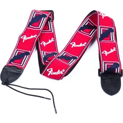 Afbeelding van Fender Monogrammed Strap Red White Blue gitaarband