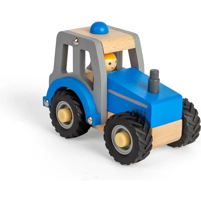 Afbeelding van Auto Tractor Blauw 13x10x7.5cm