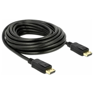 Afbeelding van Delock 84860 DisplayPort kabel Aansluitkabel stekker 7 m Zwart Afgeschermd (drievoudig), Vergulde steekcontacten, 4K UHD
