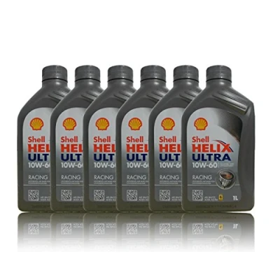 Afbeelding van Shell Helix Ultra Racing 10W 60 Motorolie, 6 x 1 liter