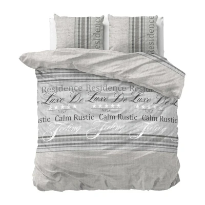 Afbeelding van Dekbedovertrek Lits Jumeaux 240x200 Sleeptime Polykatoen Grijs