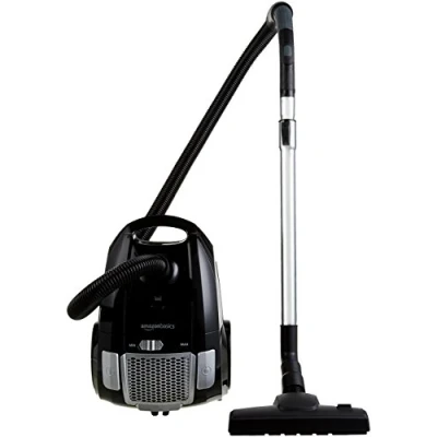 Afbeelding van Amazon Basics Stofzuiger met krachtige zak voor harde vloeren en tapijten, HEPA filter snelheidsregeling, 700 W, 3,0 l, EU, zwart