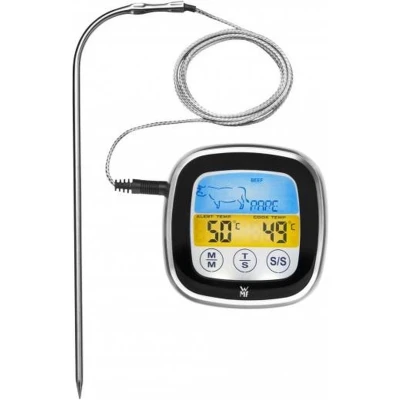 Afbeelding van WMF Digitale grillthermometer, vleesthermometer, kookthermometer met 5 kookstanden, led touchscreen, timer, magnetische houder