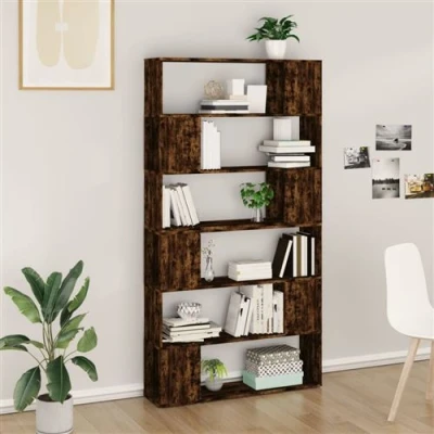 Afbeelding van vidaXL Boekenkast/kamerscherm 100x24x188 cm gerookt eikenkleurig