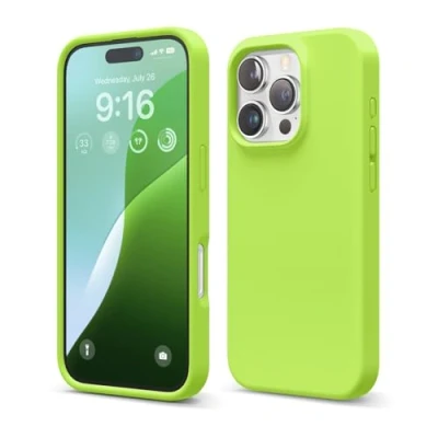 Afbeelding van elago Compatibel met iPhone hoesjes, hoogwaardige vloeibare siliconen hoes, volledige beschermhoes, schokbestendig, dunne telefoonhoes, zachte microvezelvoering