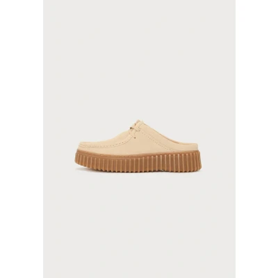 Afbeelding van Clarks Torhill Muiltjes, Dames, Maat: 37.5, Light tan Nubukleer
