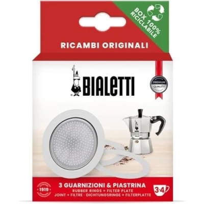 Afbeelding van Bialetti Afdichting voor espressokoker 3 kopjes x afdichtingen + zeef