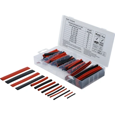 Afbeelding van BGS Assortiment krimpkous rood / Zwart 150 delig