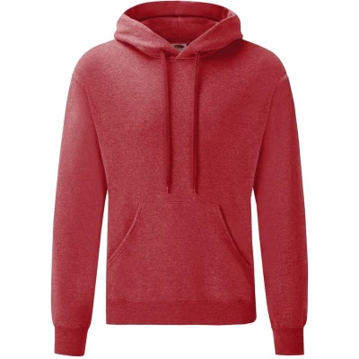 Afbeelding van Fruit Of The Loom Heren Sweatshirt Met Capuchon / Hoodie (Heather Rood) Maat M